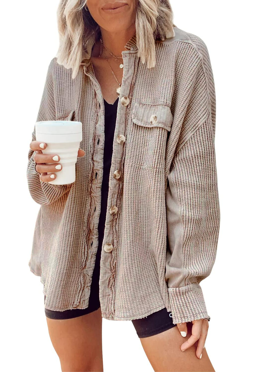 Autumn Women Fashion Casual Lapel Pocket Stitching Irregular Coat