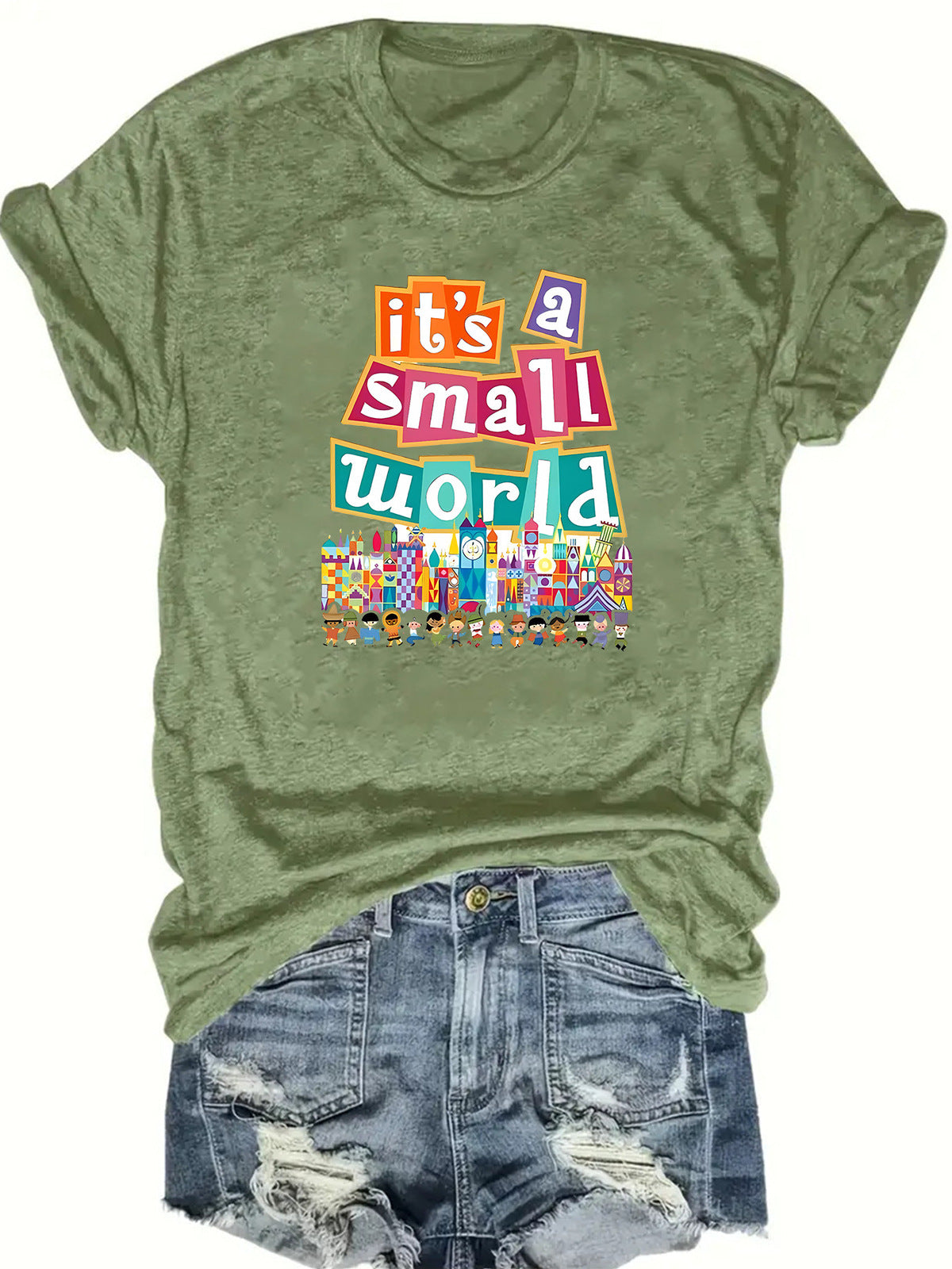 Camiseta estampada casual de moda para mujer