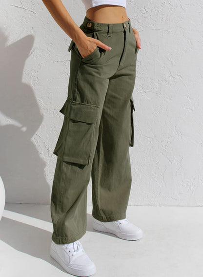 Women Multi-Pocket Casual Street Fashion Cargo Pants