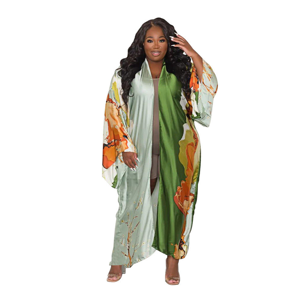 Cárdigan holgado con estampado gráfico informal de estilo bohemio para mujer