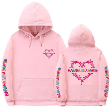 Sudadera con capucha informal con estampado de letras para mujer