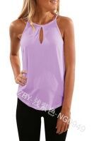 Women Basic Casual Fashion Solid Color Round Neck Tank Top