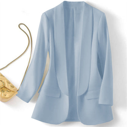 Women Fashion Casual Solid Color Slim-Fit Blazer