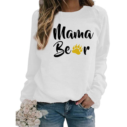 Sudadera con capucha de manga larga y cuello redondo con estampado de letras para mujer, estilo informal y holgado