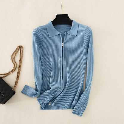 Women Casual Solid Color Base Lar Knit Top Sweater