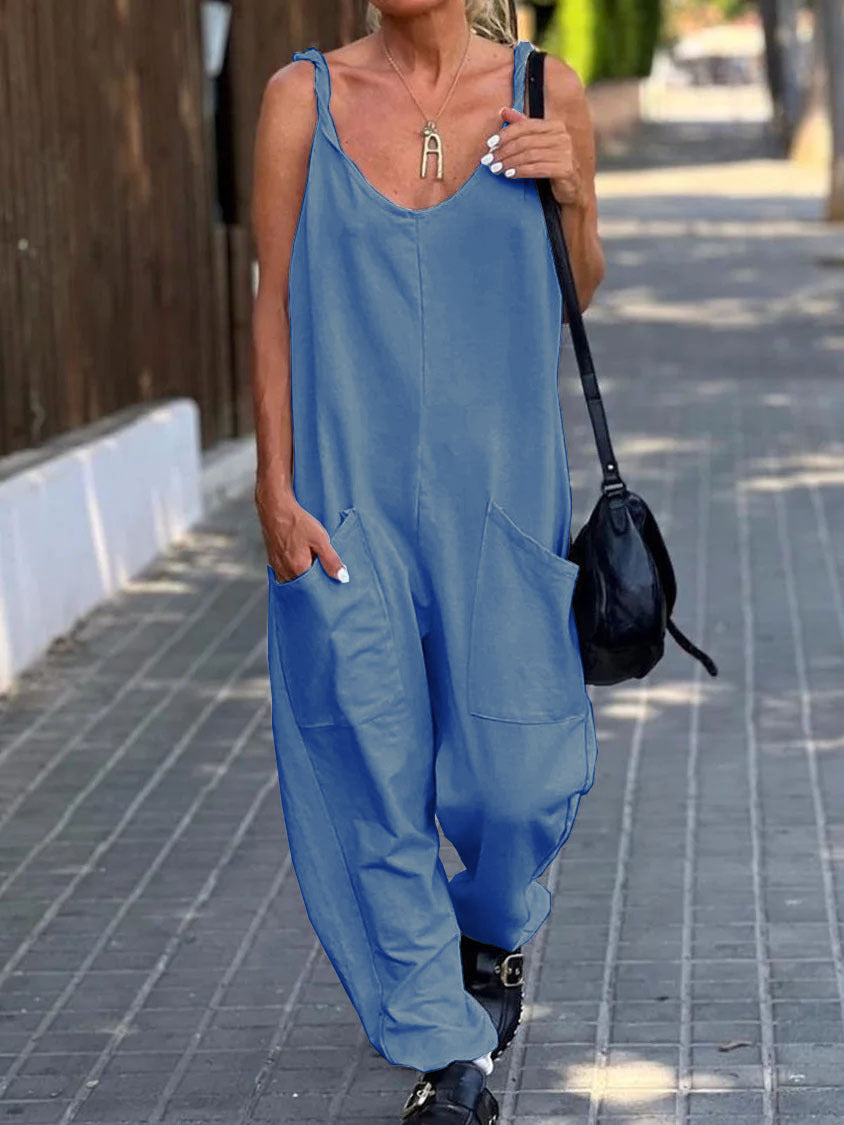 Women'S Fashion Casual Loose Suspender Jumpsuit
