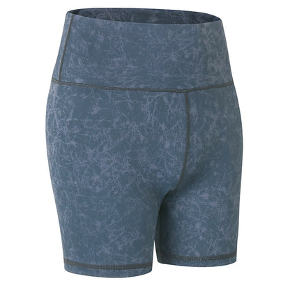 Women'S Casual Nude Printed High-Elastic Tight-Fitting Sports Quick-Drying Fitness 3-Point Biker Shorts