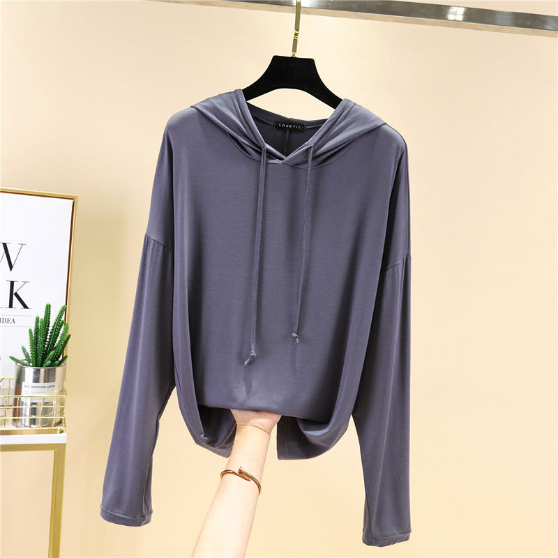 Spring And Autumn Women Fashion Casual Long Sleeve Hooded Sweatshirt