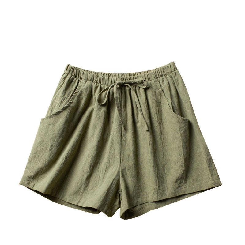 Women Summer Casual Solid Color High Waist Fashion Sports Shorts
