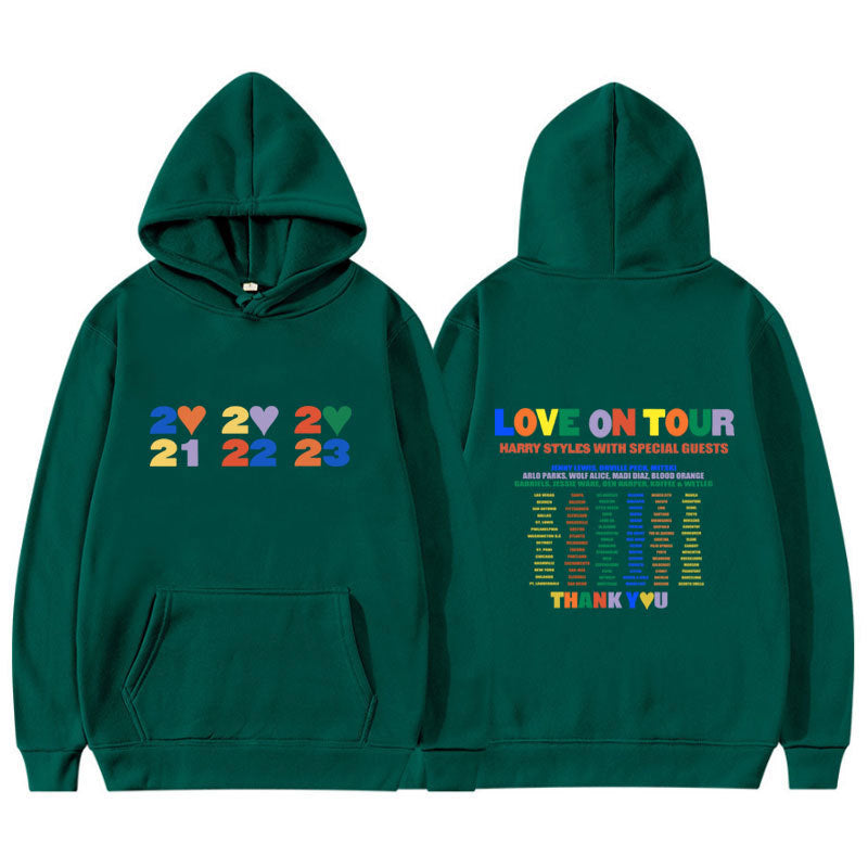 Sudadera con capucha informal con estampado de letras para hombre y mujer