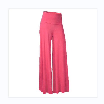 Women Casual Solid Color Wide Leg Pants