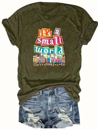 Camiseta estampada casual de moda para mujer