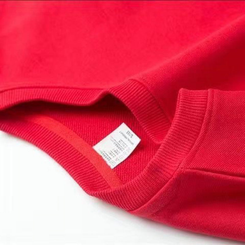 Sudadera informal de manga larga con cuello redondo y color caramelo de macarrón para mujer