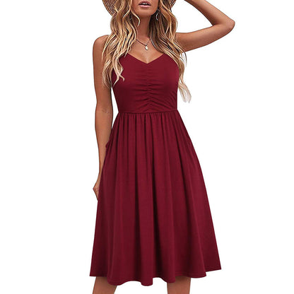 Summer Casual Vacation Women Floral Print Sundress