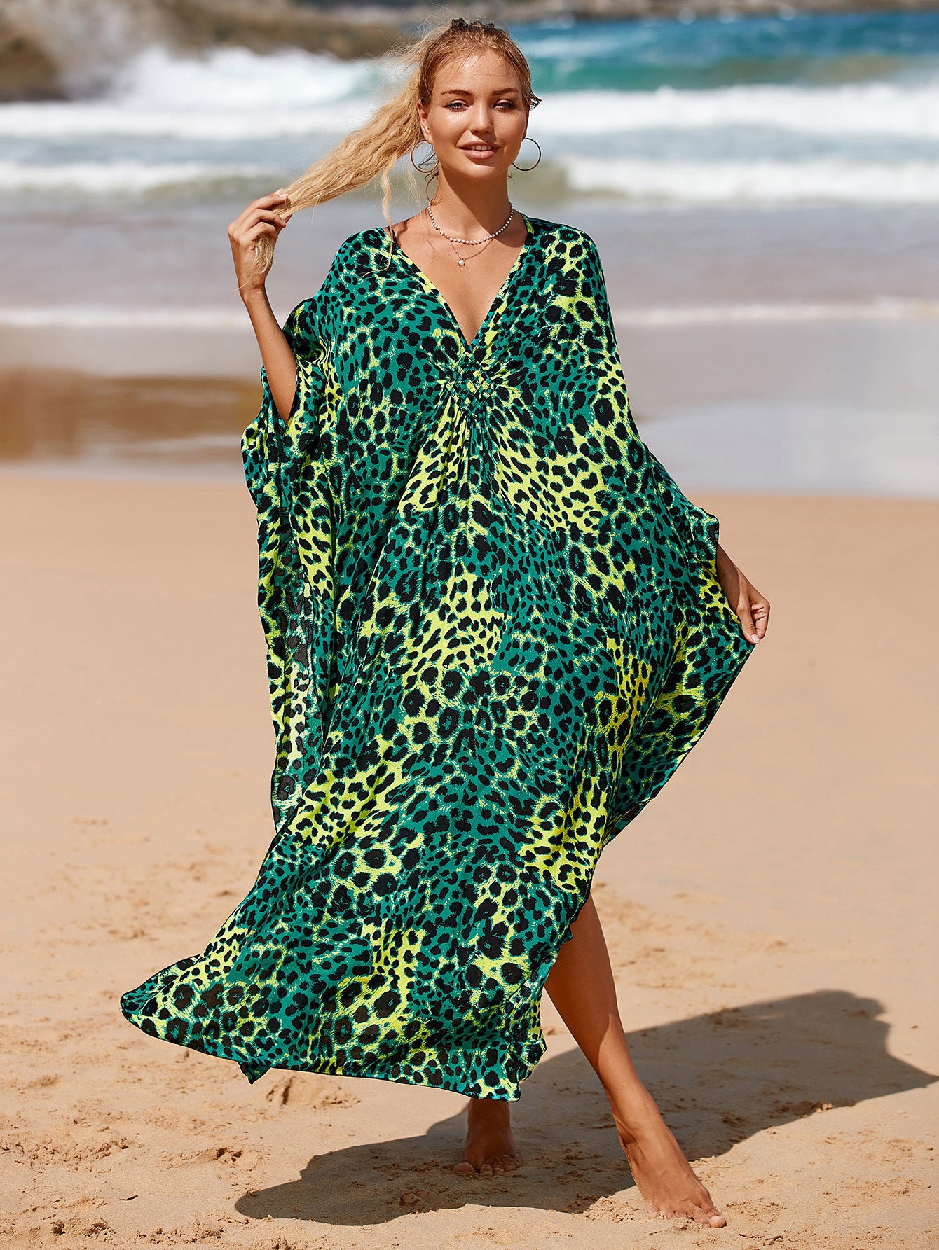 Vestido playero informal para mujer, para vacaciones de verano