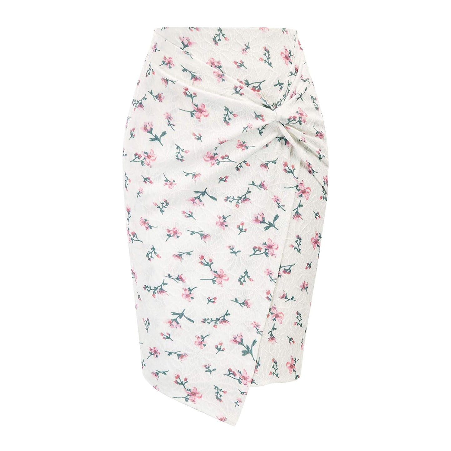 Women Printed Casual Hip Midi Skirt