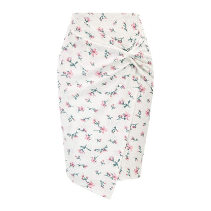 Women Printed Casual Hip Midi Skirt
