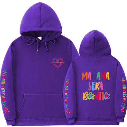 Sudadera con capucha informal con estampado de letras para mujer