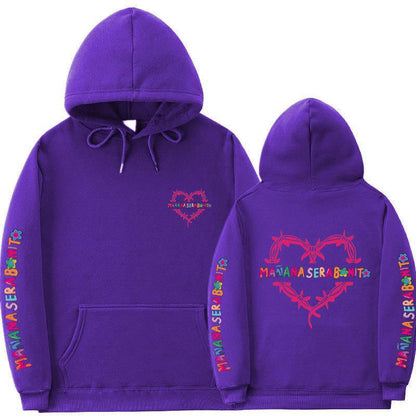 Sudadera con capucha informal con estampado de letras para mujer