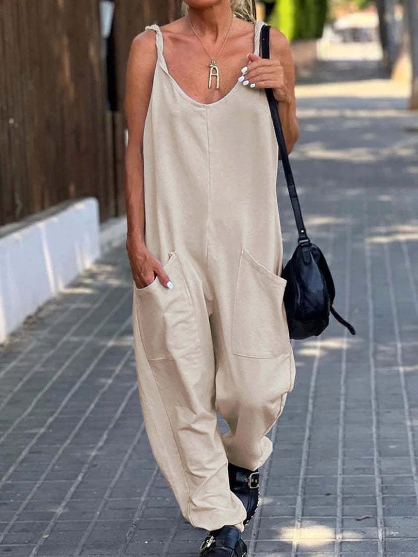 Women'S Fashion Casual Loose Suspender Jumpsuit
