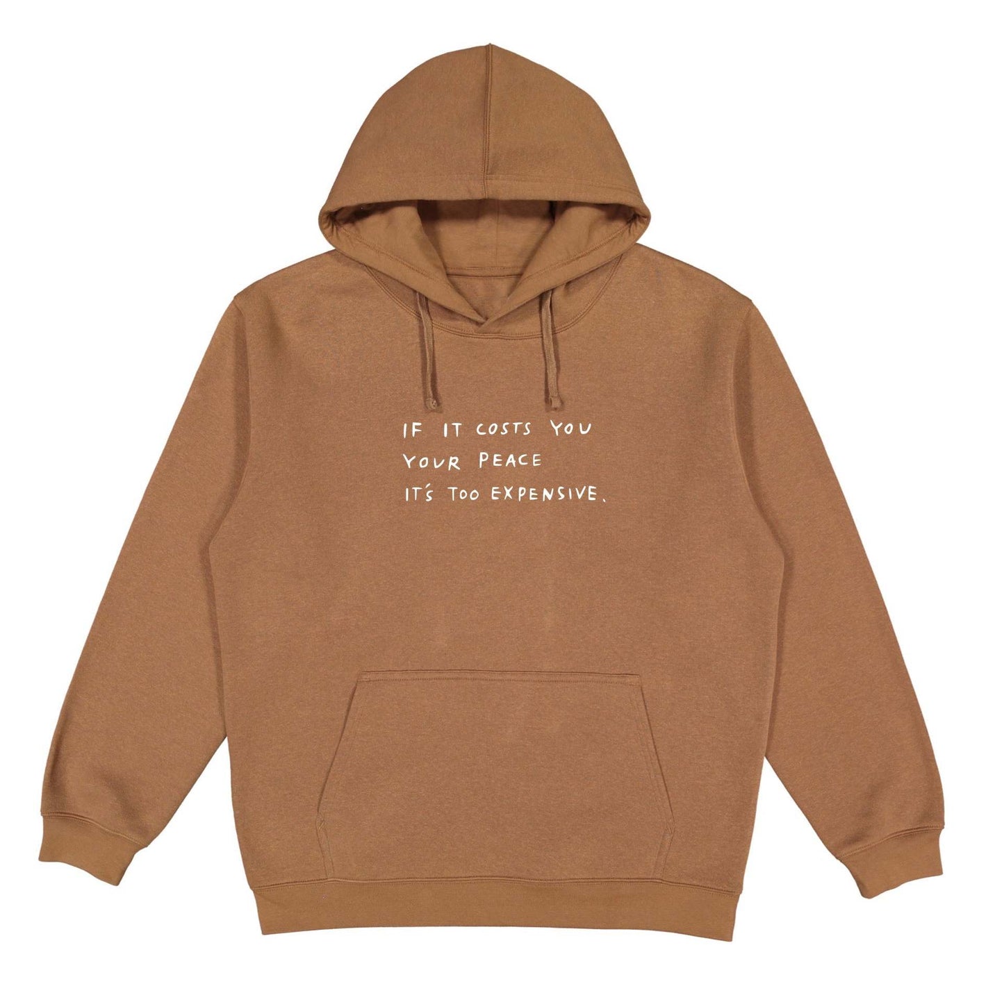 Sudadera con capucha informal con bolsillo y estampado de eslogan y letras para mujer