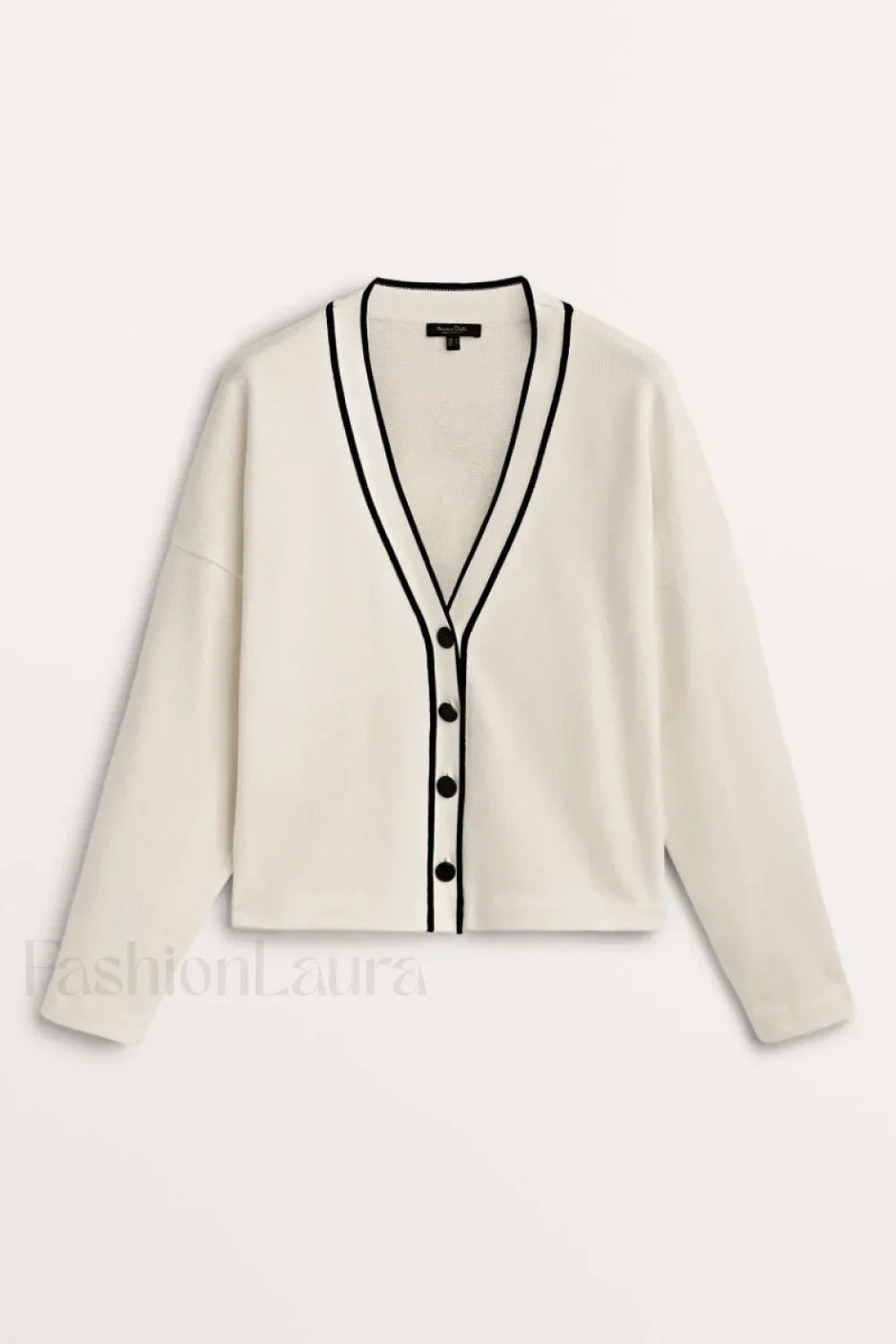 Contrast Knit College Cardigan