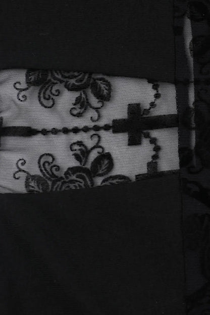 Contrast Stitch Cross Long Sleeve T-Shirt