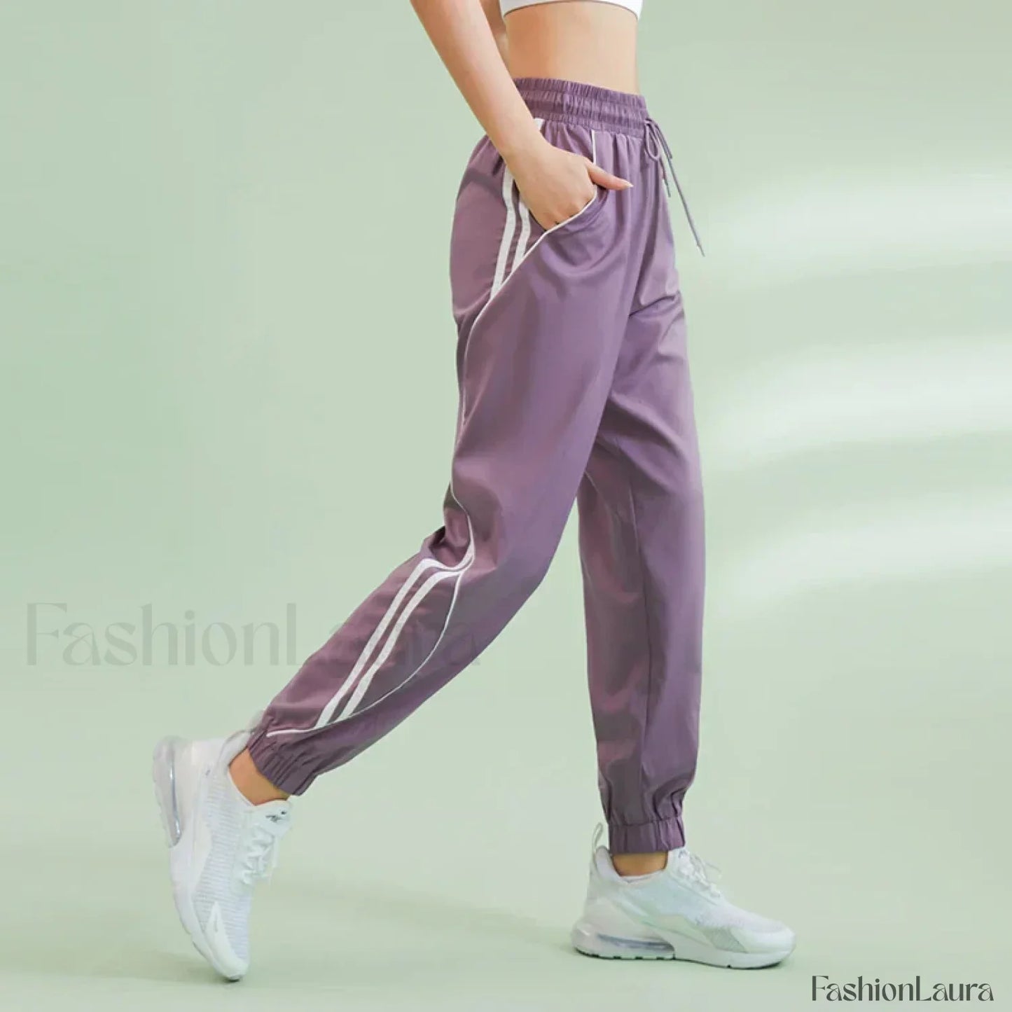 Contrasting Colors Side Pocket Sweatpants