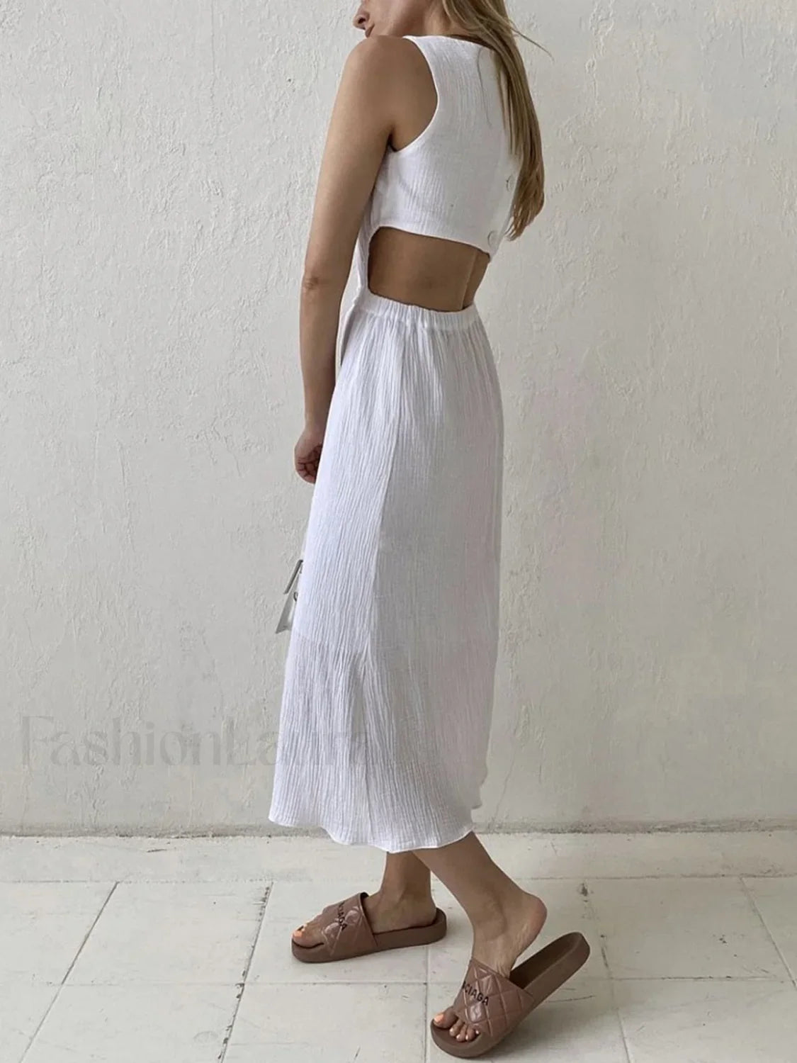 Cotton Holiday Cut Trendy Out Long Dress