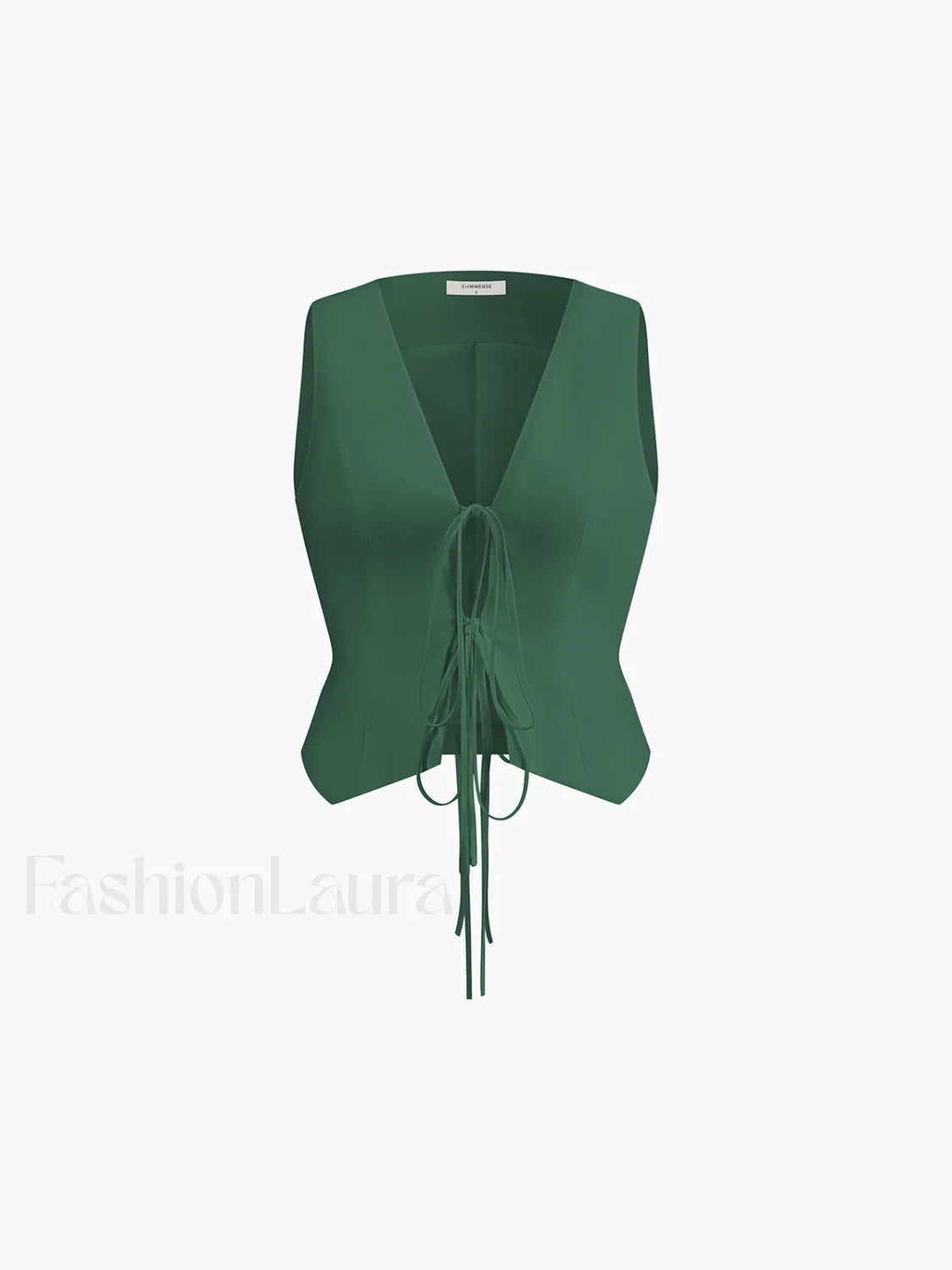 Cotton & Linen Tie-Detail Vest