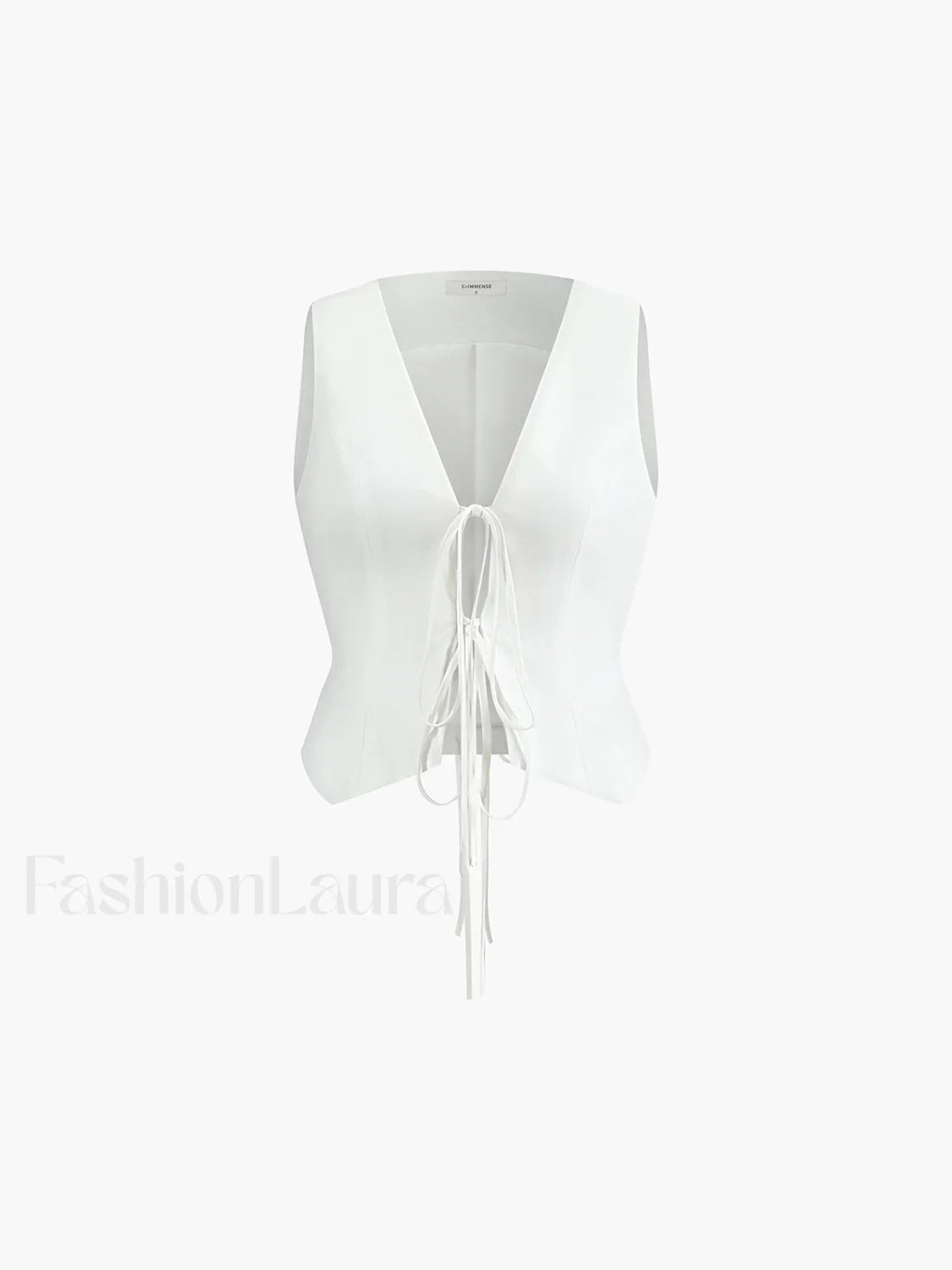 Cotton & Linen Tie-Detail Vest