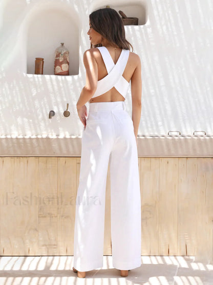 Cotton Straight Graceful Leg Pants