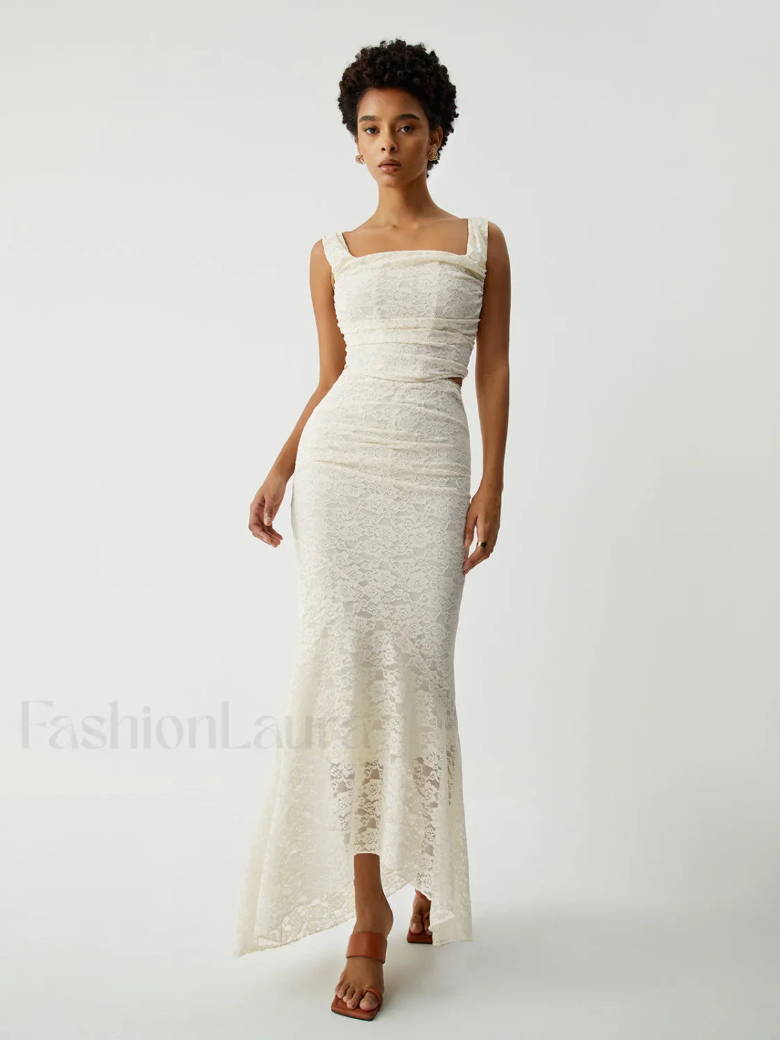 Cream Floral Lace Tie Modern Back Crop Corset Top