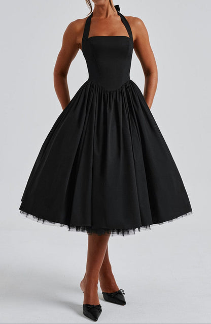 Nicole Midi Dress - Black