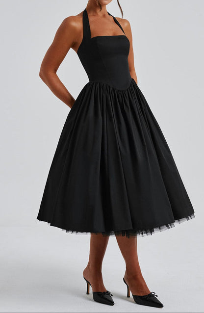 Nicole Midi Dress - Black