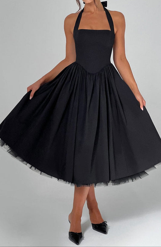 Nicole Midi Dress - Black