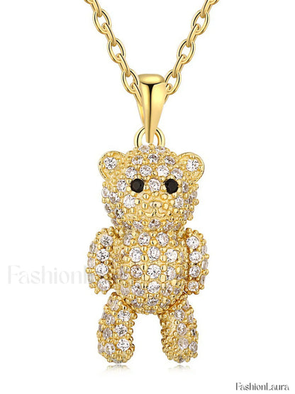 Crystal Bear Necklace