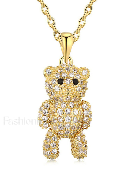 Crystal Bear Necklace