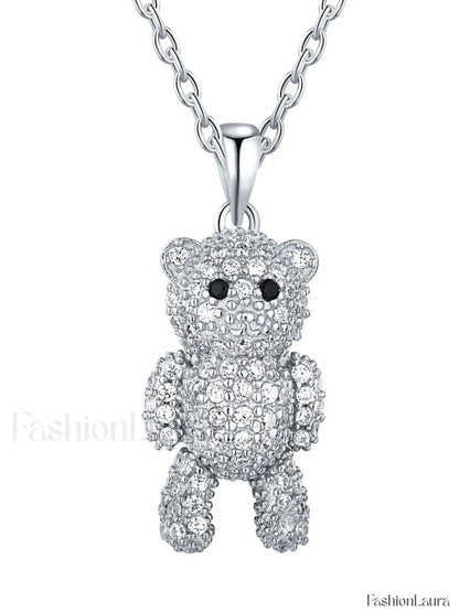 Crystal Bear Necklace