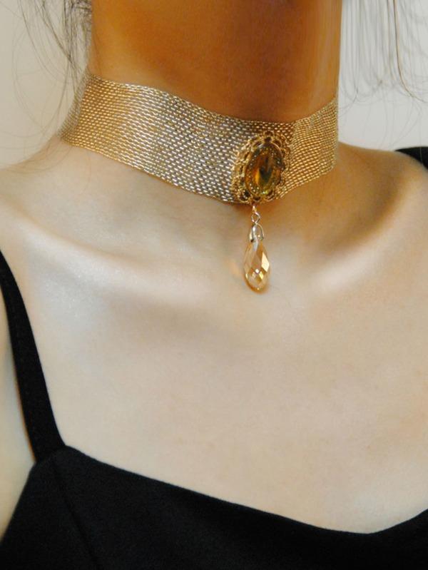 Crystal Charm Choker for Women
