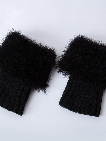 Leg Warmers Boot Cuffs Work Daily Solid Color Acrylic Fibers Basic Classic Warm 1 Pair for Women