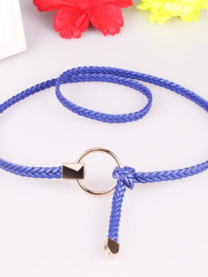 Belt PU Green White Black Gray Pink Skinny Belt Outdoor Dailywear Daily Holiday Pure Color / Spring / Summer / Fall / Winter / Coffee for Women