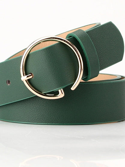 Unisex PU Buckle Belt PU Leather Prong Buckle Plain Casual Classic Party Daily Green Black Brown Navy Blue for Women