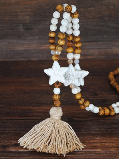 1pc Necklace For Street Dailywear Daily Wooden Crystal Wood Heart Star Butterfly Brown / Fall / Winter / Spring / Summer / Vintage for Women