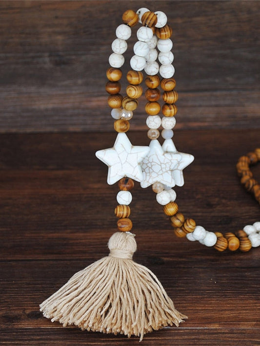 1pc Necklace For Street Dailywear Daily Wooden Crystal Wood Heart Star Butterfly Brown / Fall / Winter / Spring / Summer / Vintage for Women