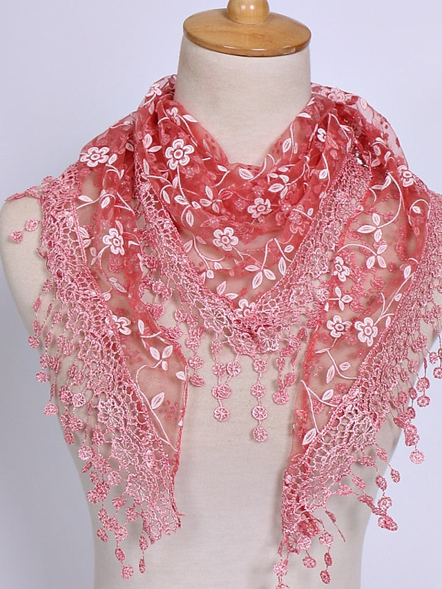 Scarves Satin Scarves Daily Holiday Cotton Polyester Vacation Bohemia Outdoor Casual 1pcs for Women