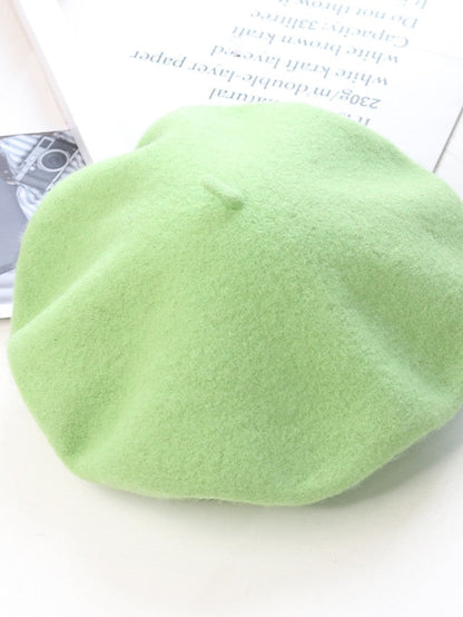 Hat Beret Hat Winter Hats Green Black Purple Outdoor Street Dailywear Knit Pure Color Comfort Warm Breathable for Women