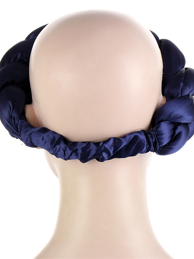 Latest Exaggerated Big Satin Twist Braid Headband African Accessories Women Fashion Turbans Ladies Head Wraps for Women