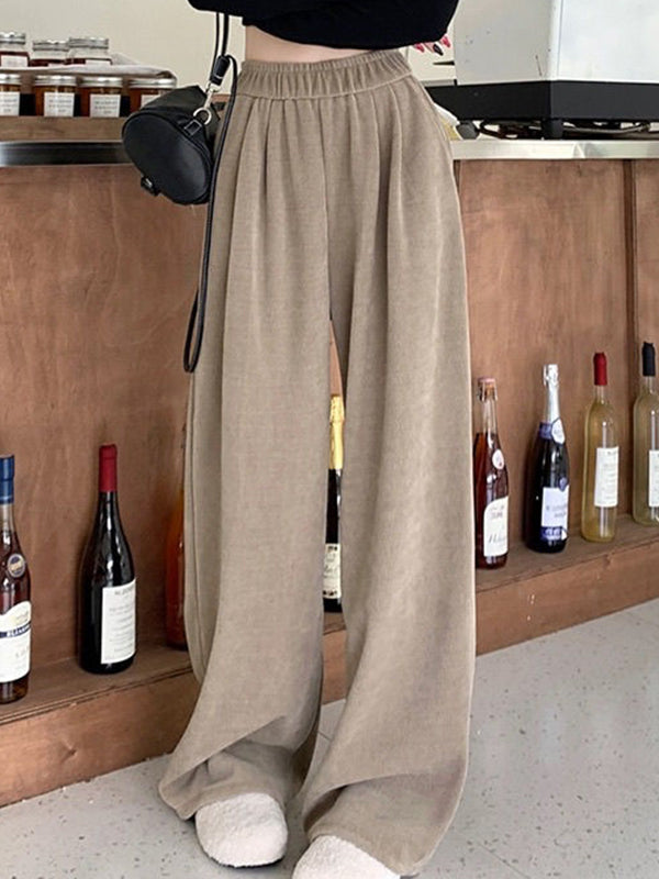 Solid Color Pocket Sweatpants
