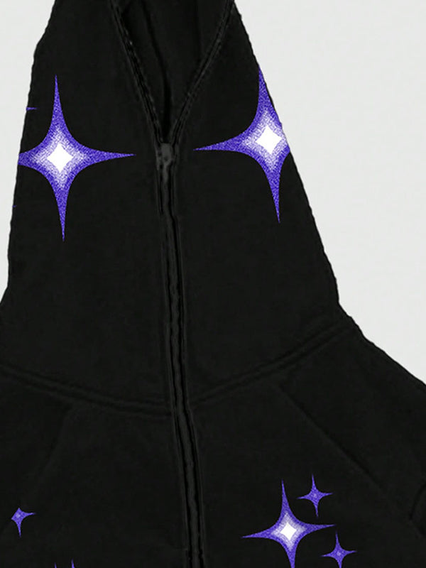Star Print Oversized Hoodie